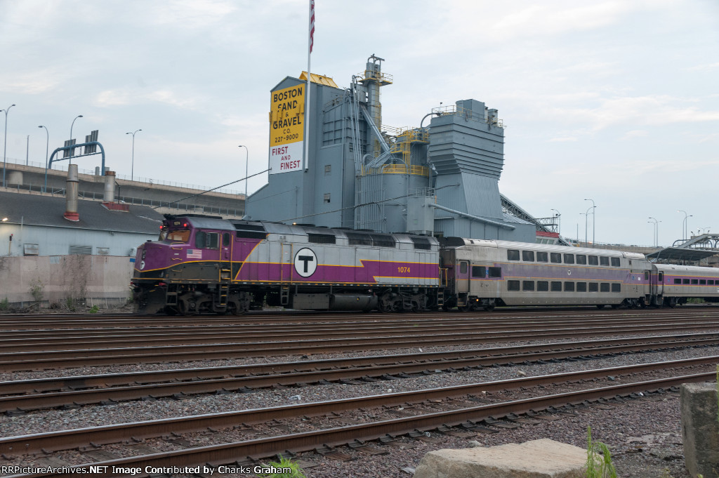 MBTA 1074 Infront of Sand and Gravel